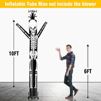 6 10 15 20FT Tall Halloween Skeleton Waving Inflatable Tube Man(Blower Not Included)