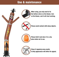 6 10 15 20FT Tall Happy Father's Day Waving Inflatable Tube Man(Blower Not Included)