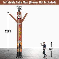 6 10 15 20FT Tall Happy Father's Day Waving Inflatable Tube Man(Blower Not Included)