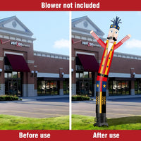 6 10 15 20FT Tall Christmas Nutcracker Waving Inflatable Tube Man(Blower Not Included)