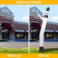 6 10 15 20FT Tall Halloween Ghost Waving Inflatable Tube Man- Halloween Theme(Blower Not Included)