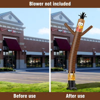 6 10 15 20FT Tall Thanksgiving Day Turkey Waving Inflatable Tube Man- Thanksgiving Day Theme(Blower Not Included)
