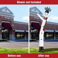 6 10 15 20FT Tall Christmas Snow Man Waving Inflatable Tube Man(Blower Not Included)