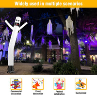 6 10 15 20FT Tall Halloween Ghost Waving Inflatable Tube Man- Halloween Theme(Blower Not Included)