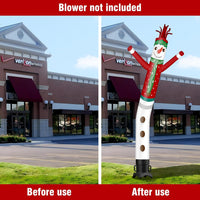 6 10 15 20FT Tall Christmas Snowman Waving Inflatable Tube Man(Blower Not Included)