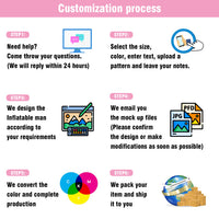 6 10 15 20FT Tall Cotton Candy Waving Inflatable Tube Man(Blower Not Included)