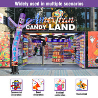 6 10 15 20FT Tall Sweets & Treats Waving Inflatable Tube Man(Blower Not Included)