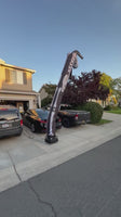 6 10 15 20FT Tall Halloween Skeleton Waving Inflatable Tube Man(Blower Not Included)