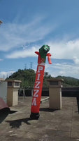 6 10 15 20FT Tall Pizza Waving Inflatable Tube Man(Blower Not Included)